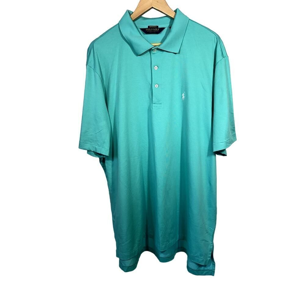 POLO GOLF RALPH LAUREN Men's Performance Short Sleeve Polo Shirt Green Size XXL
